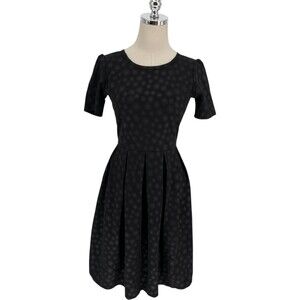LuLaRoe Amelia Dress Women's Size Small Black Swirl Dark Academia Whimsigoth